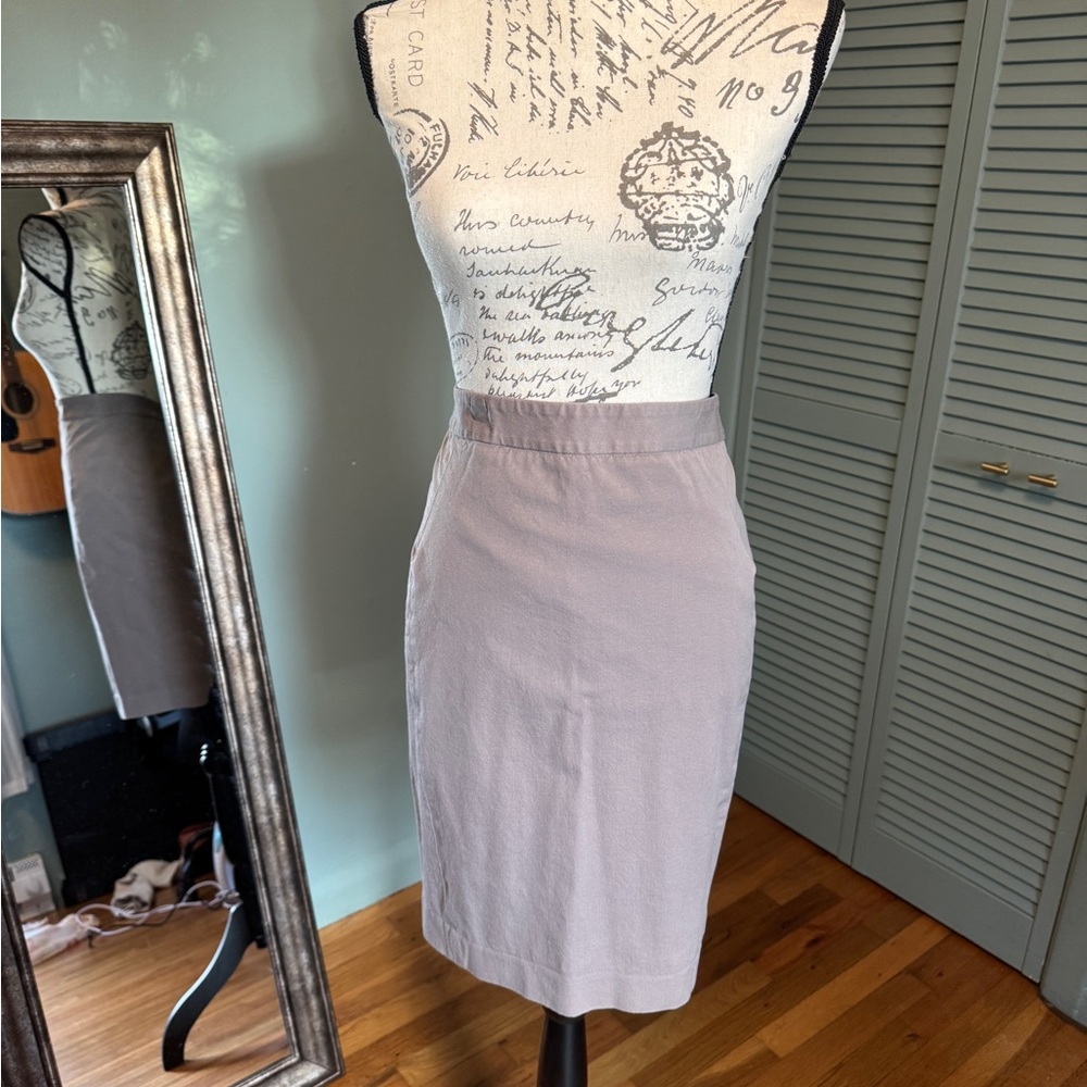 LOFT Soft Gray Pencil Skirt